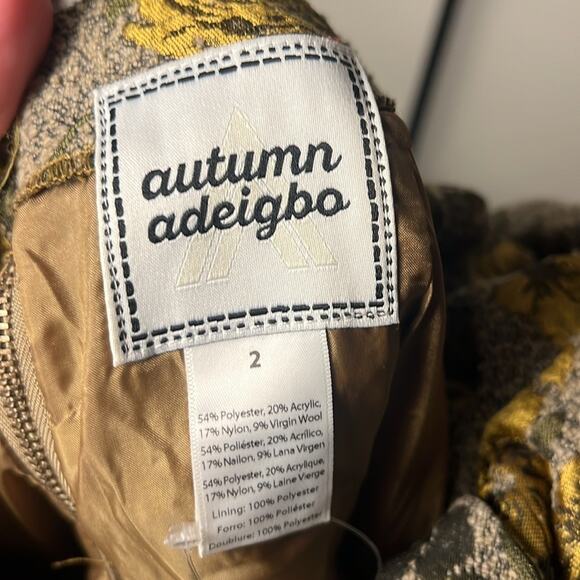 NWT Autumn Adeigbo JACQUARD JOVIE DRESS Size 2 - Picture 8 of 11
